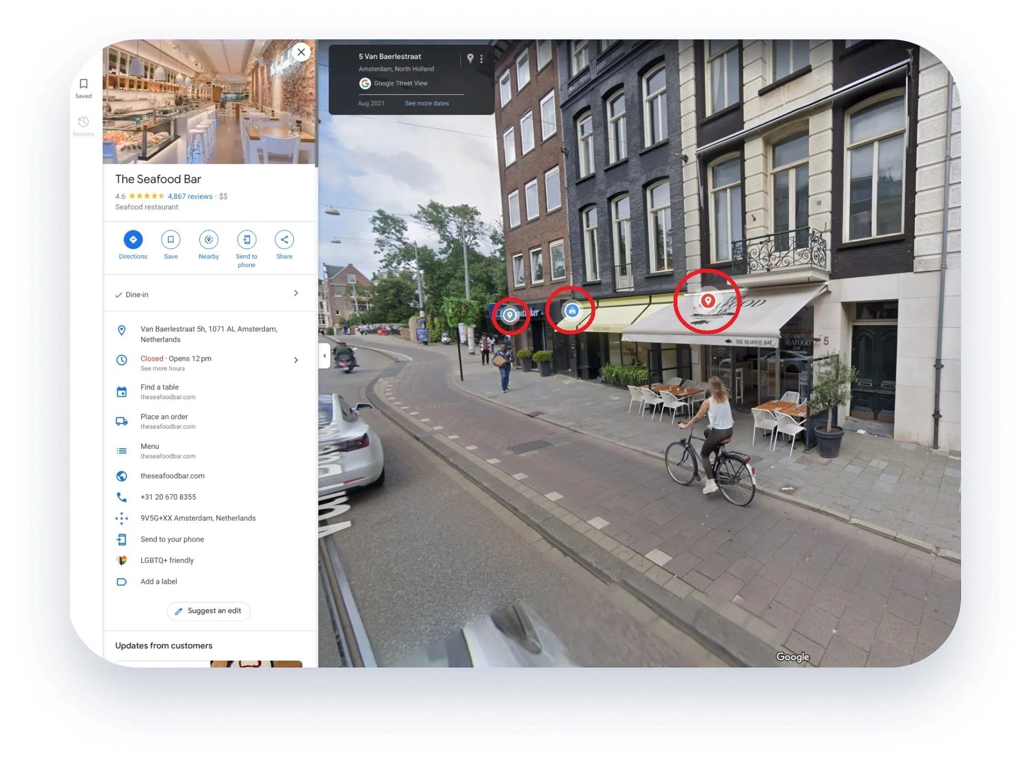 Let people know what to expect with a 360 view of your storefront